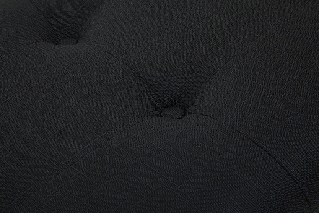 Alea Upholstered Black Fabric Storage Bench