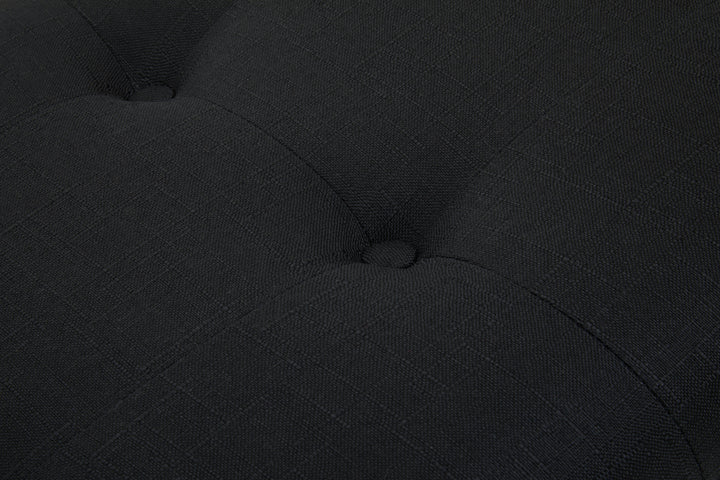Alea Upholstered Black Fabric Storage Bench