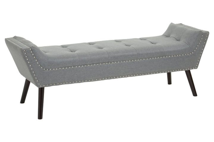 Alea Grey Fabric Bench