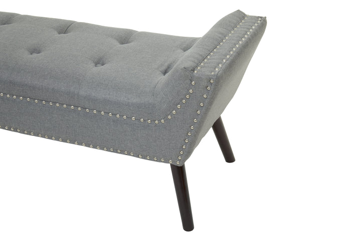 Alea Grey Fabric Bench
