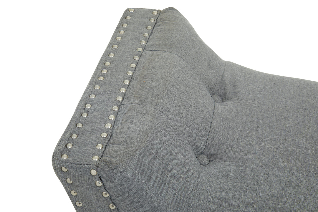 Alea Grey Fabric Bench