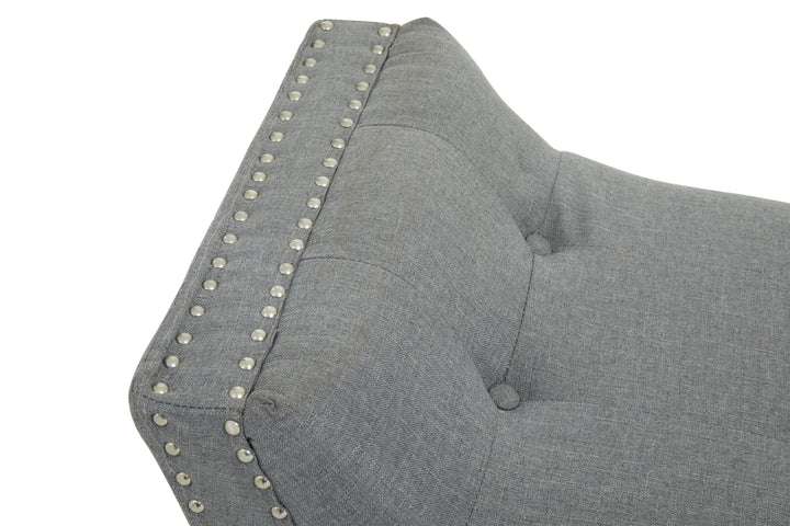 Alea Grey Fabric Bench