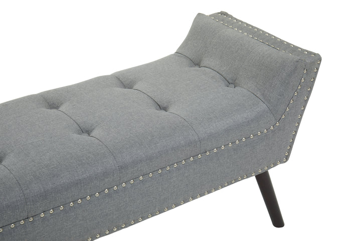 Alea Grey Fabric Bench