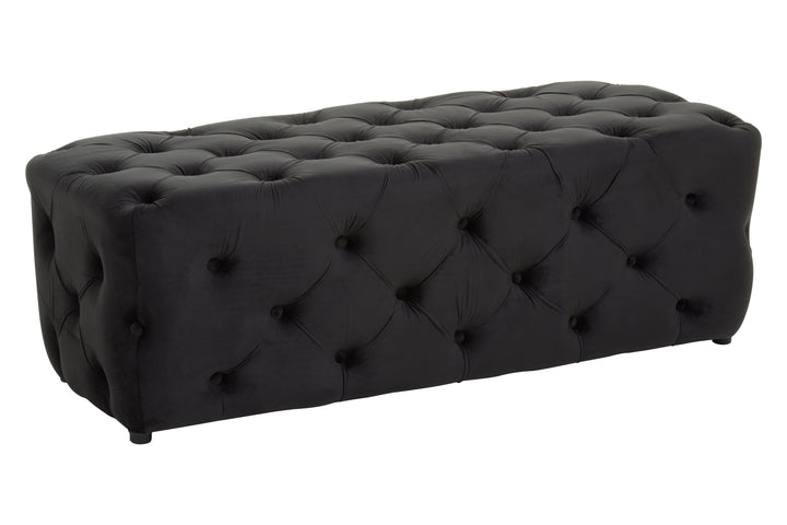 Alea Black Velvet Bench