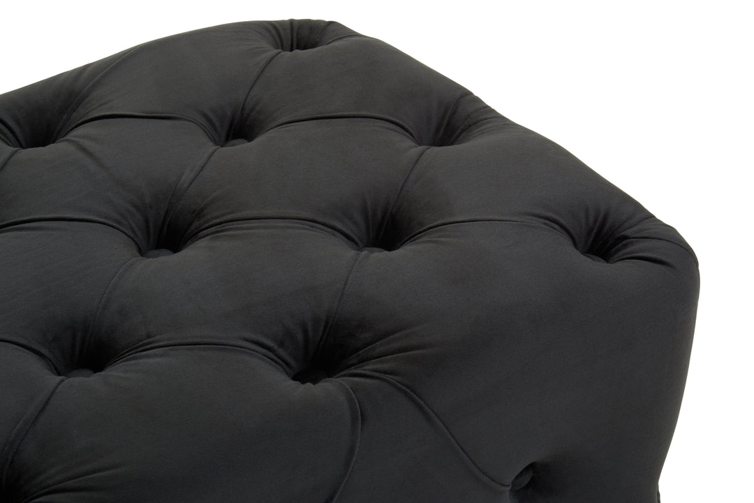 Alea Black Velvet Bench