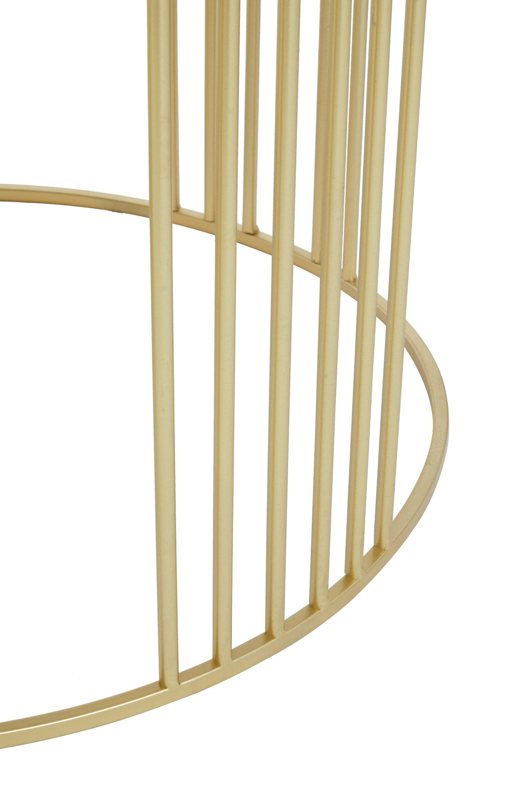 Jodie Tables – Set of Two with White Marble Top and Gold Frame