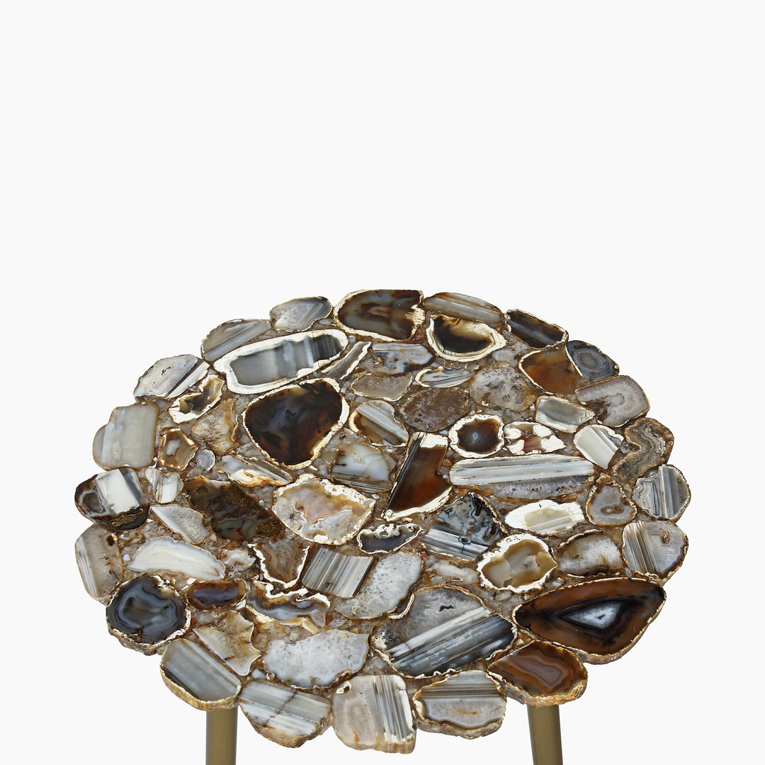 Myra Blue & Black Agate Display Table