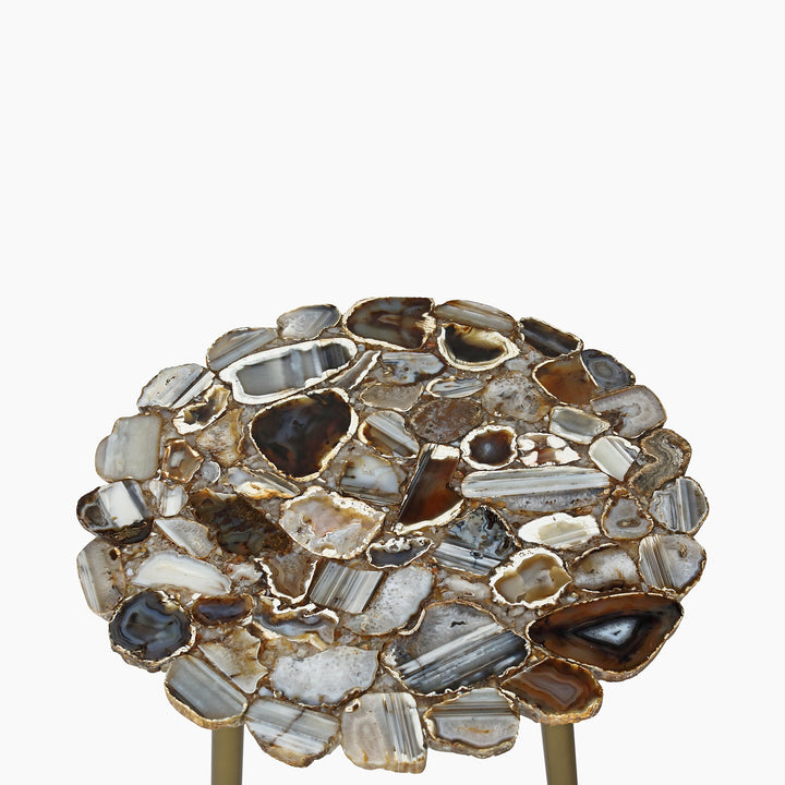 Myra Blue & Black Agate Display Table