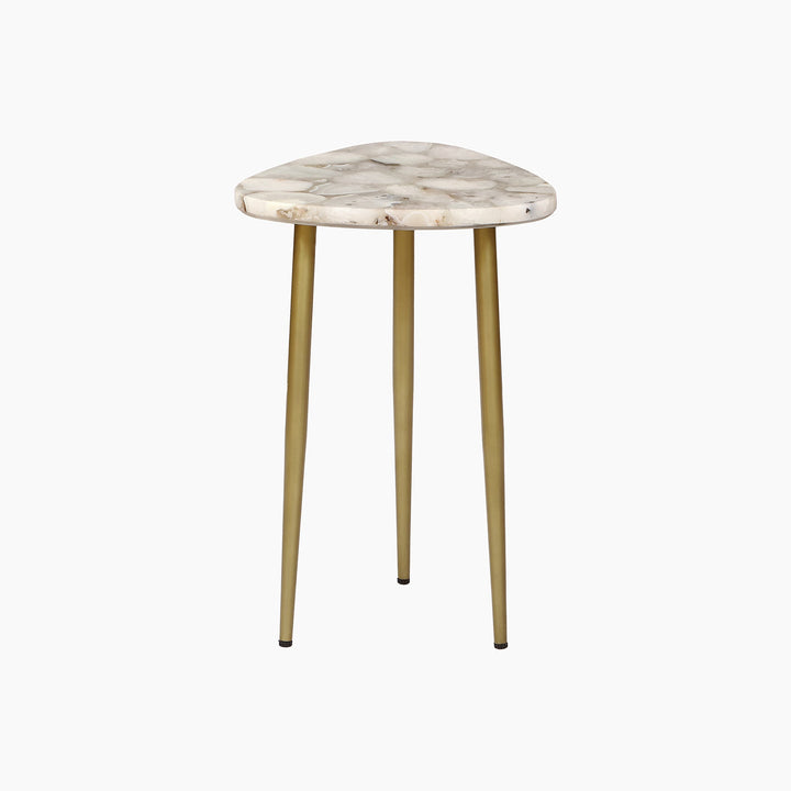 Amara White Agate Decorative Table