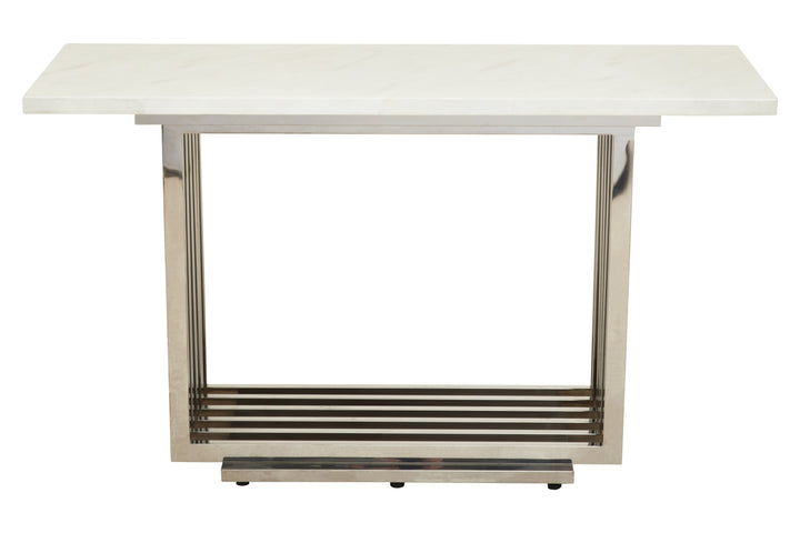 Moda Console Table with White Marble Top