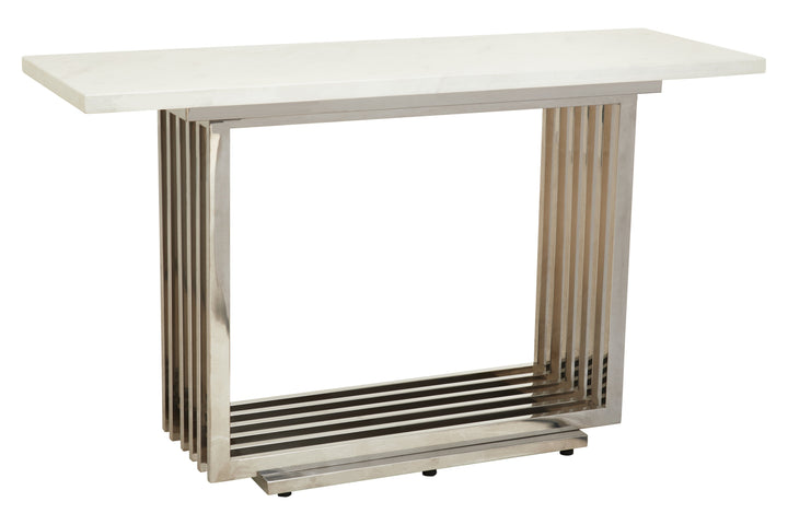 Moda Console Table with White Marble Top