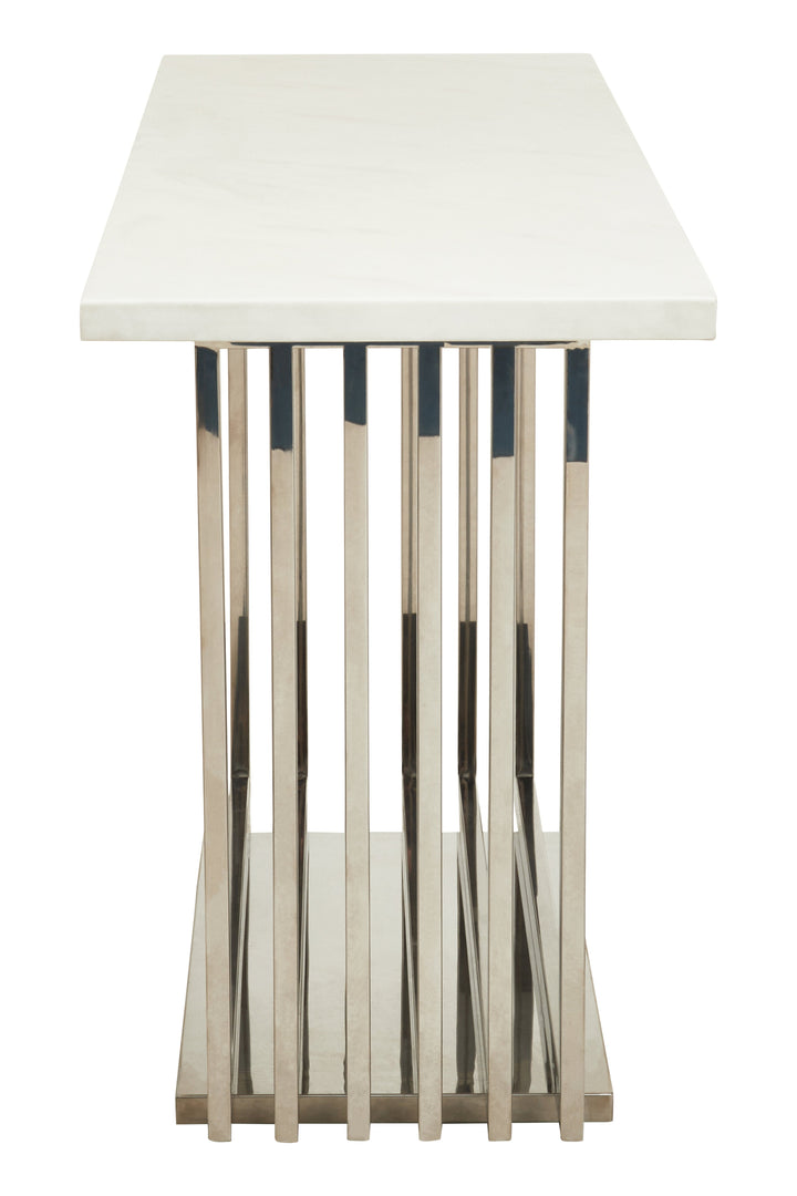 Moda Console Table with White Marble Top