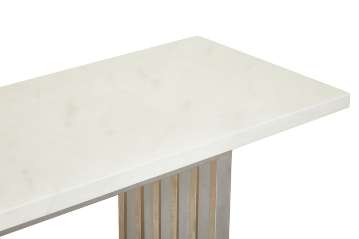 Moda Console Table with White Marble Top