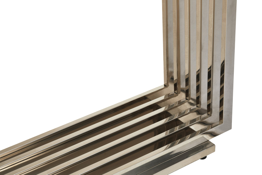 Moda Console Table with White Marble Top