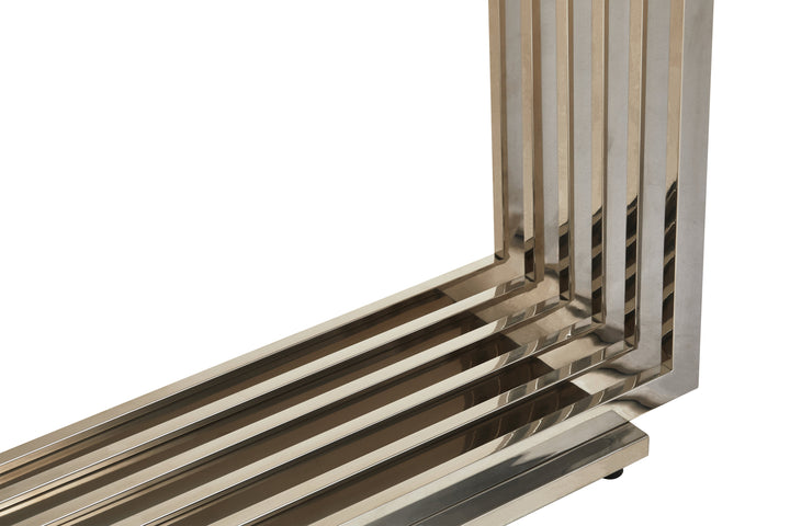 Moda Console Table with White Marble Top