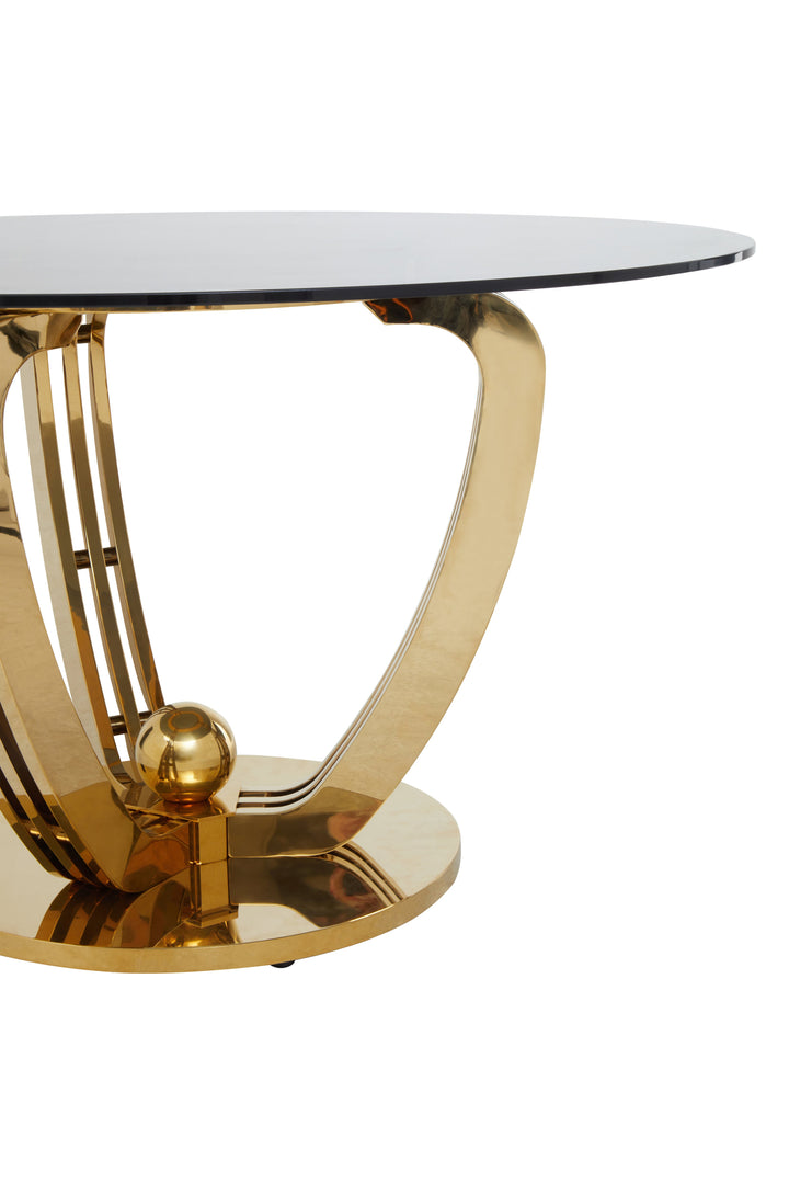 Moda Dining Table with Grey Tempered Glass Top