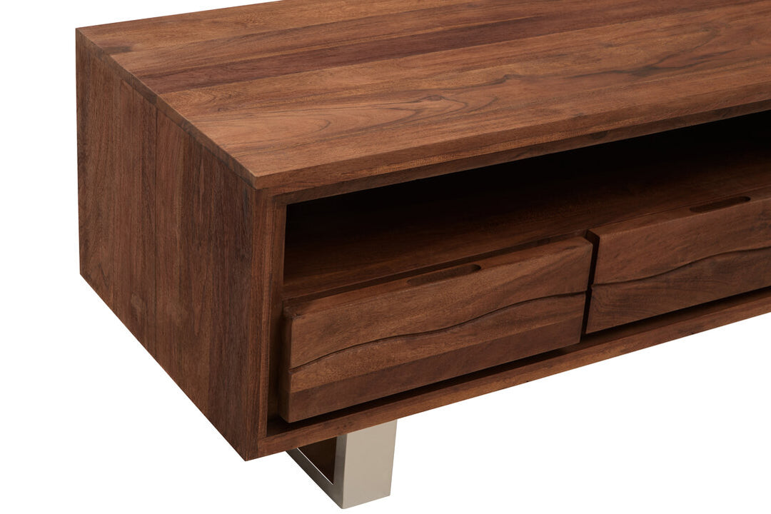Hertford Acacia Three-Drawer Media Unit