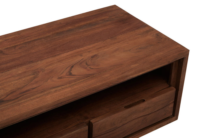 Hertford Acacia Three-Drawer Media Unit
