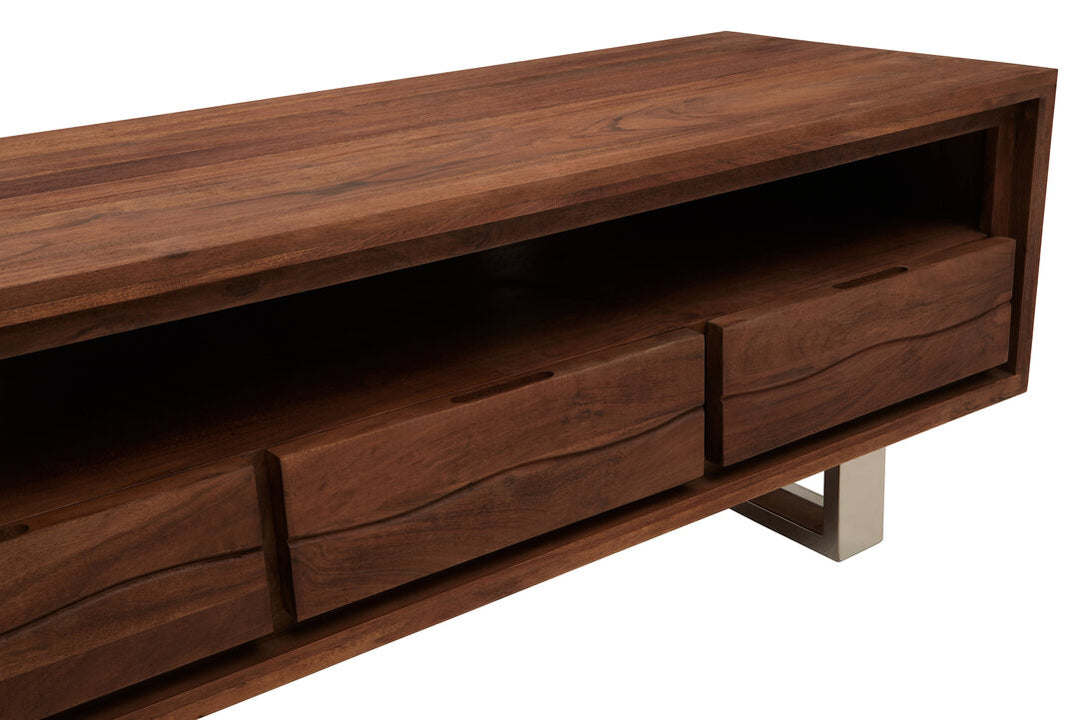Hertford Acacia Three-Drawer Media Unit