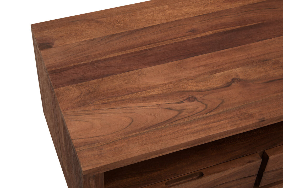 Hertford Acacia Three-Drawer Media Unit