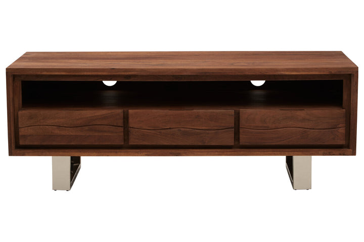 Hertford Acacia Three-Drawer Media Unit
