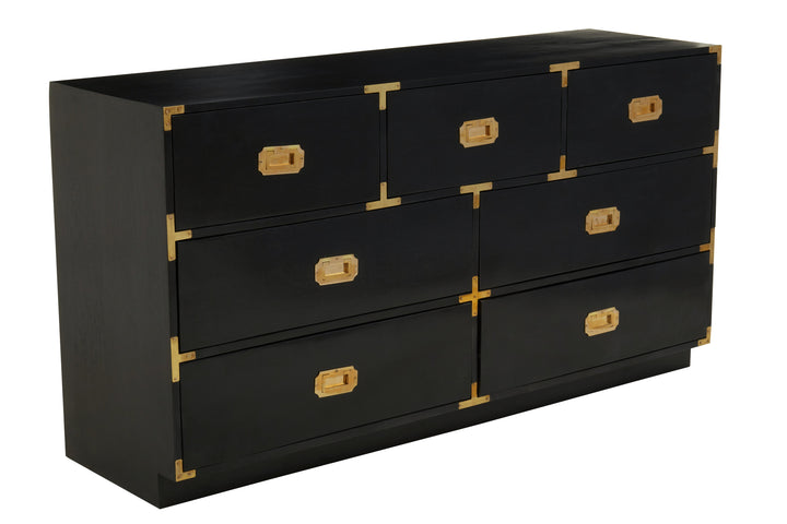 Sarter Chest in Black Mango Wood with 7 Drawers