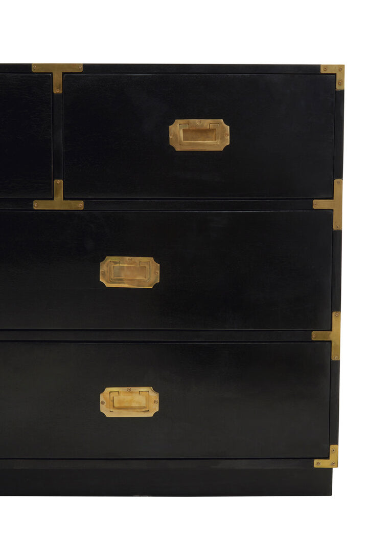 Juniper Black Mango Wood Chest – 7 Drawer