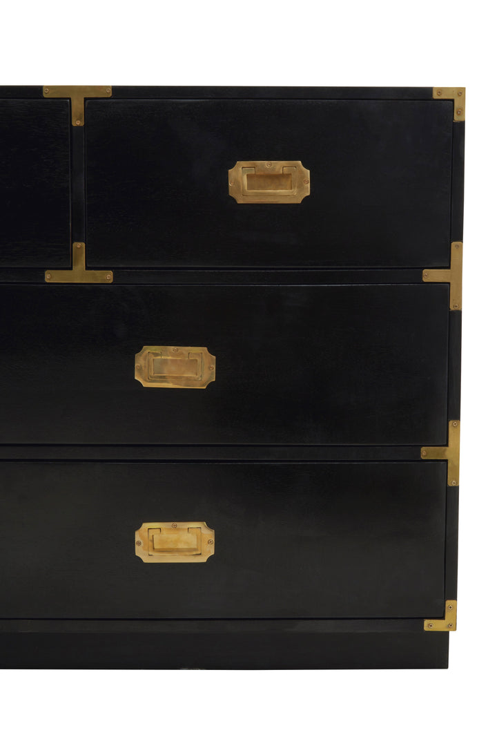 Sarter Chest in Black Mango Wood with 7 Drawers