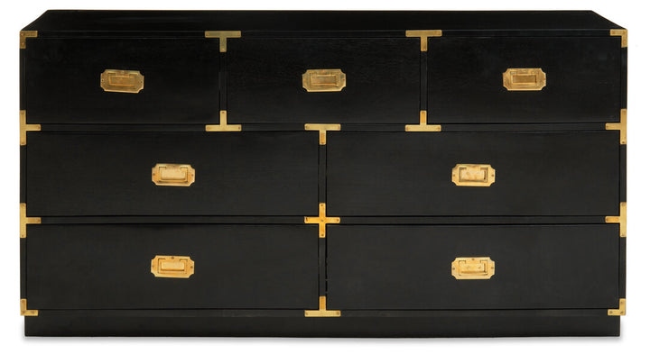 Juniper Black Mango Wood Chest – 7 Drawer