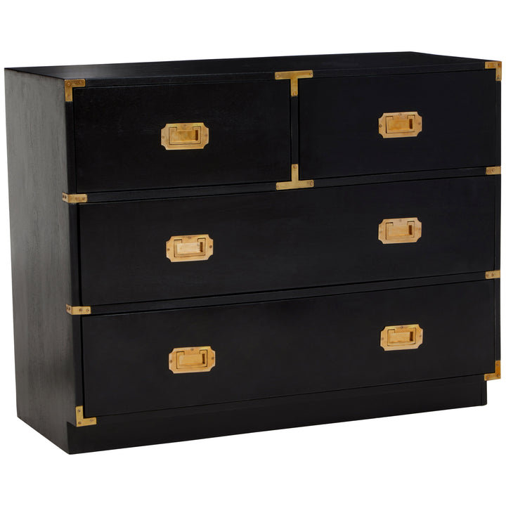 Sarter Chest in Black Mango Wood with 4 Drawers