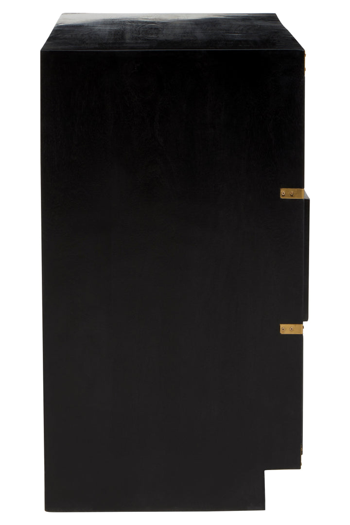 Sarter Chest in Black Mango Wood with 4 Drawers