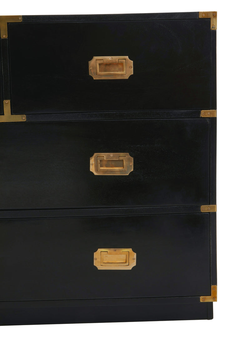 Sarter Chest in Black Mango Wood with 4 Drawers