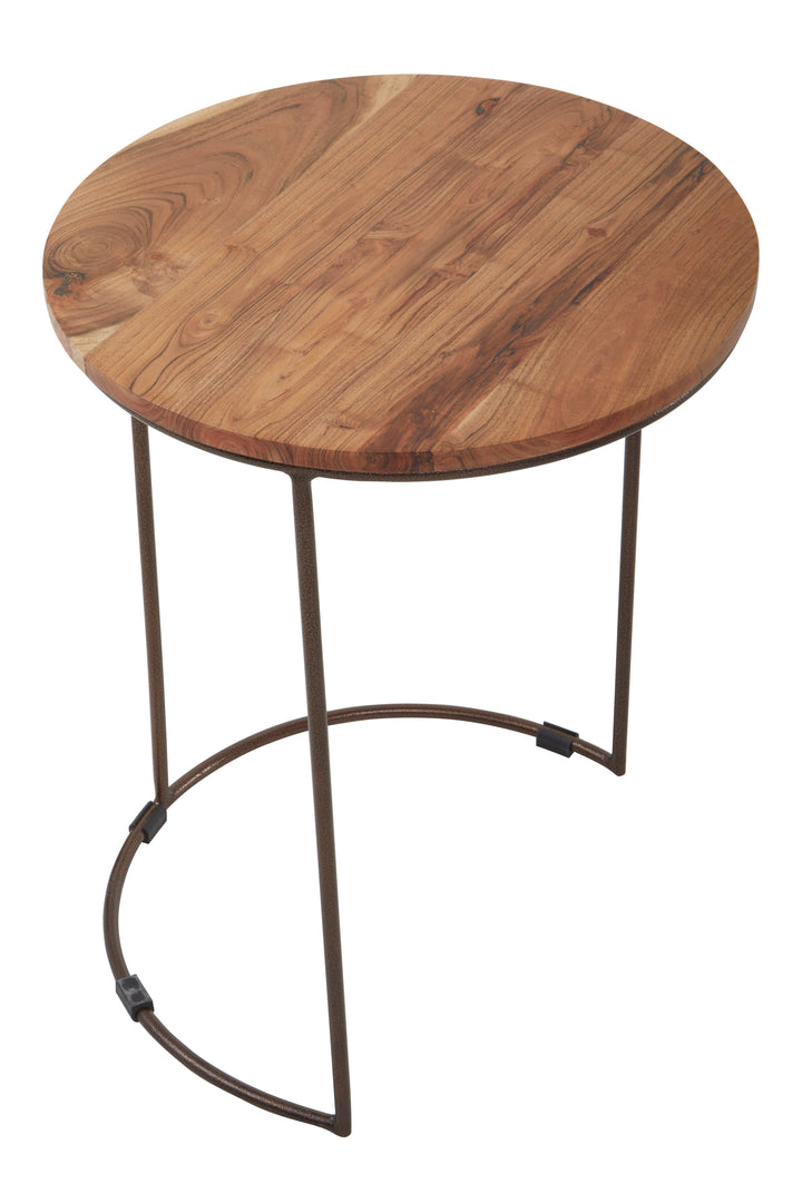 Boho 3-Piece Nest of Natural Acacia Wood Tables