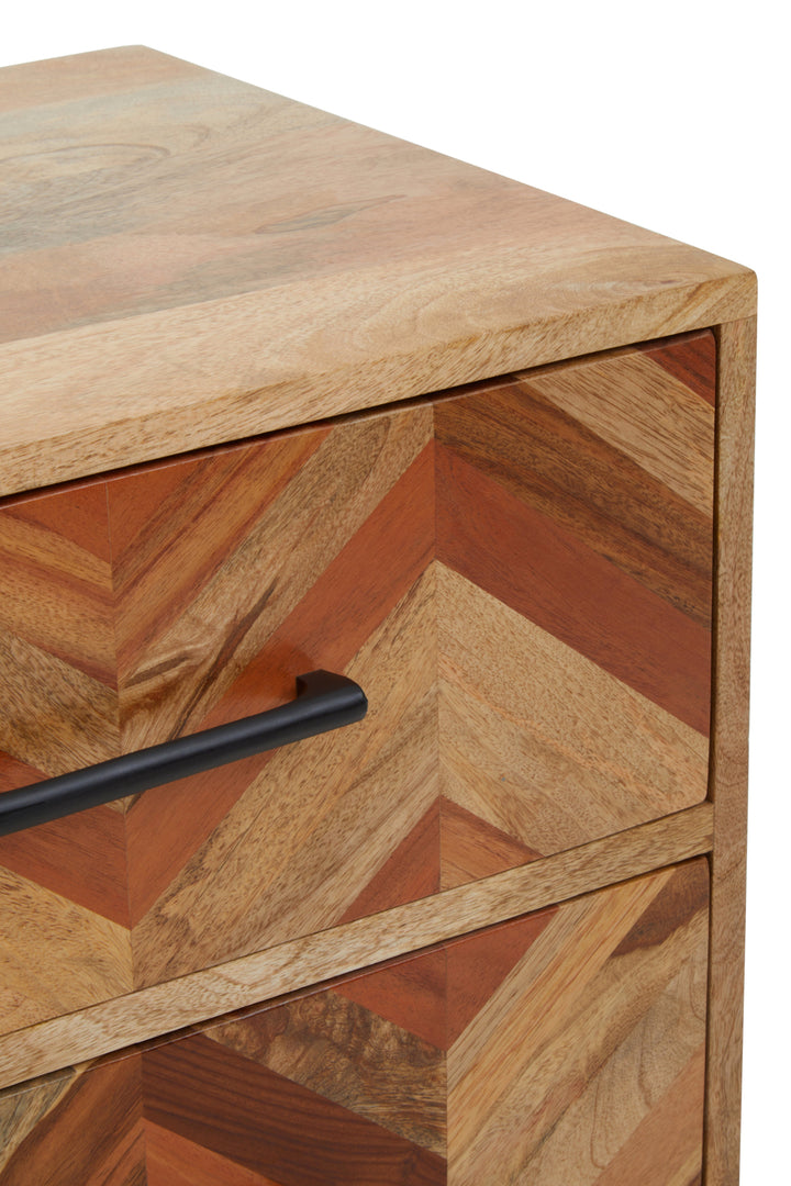 Boho Chest in Mango Wood with 5 Drawers