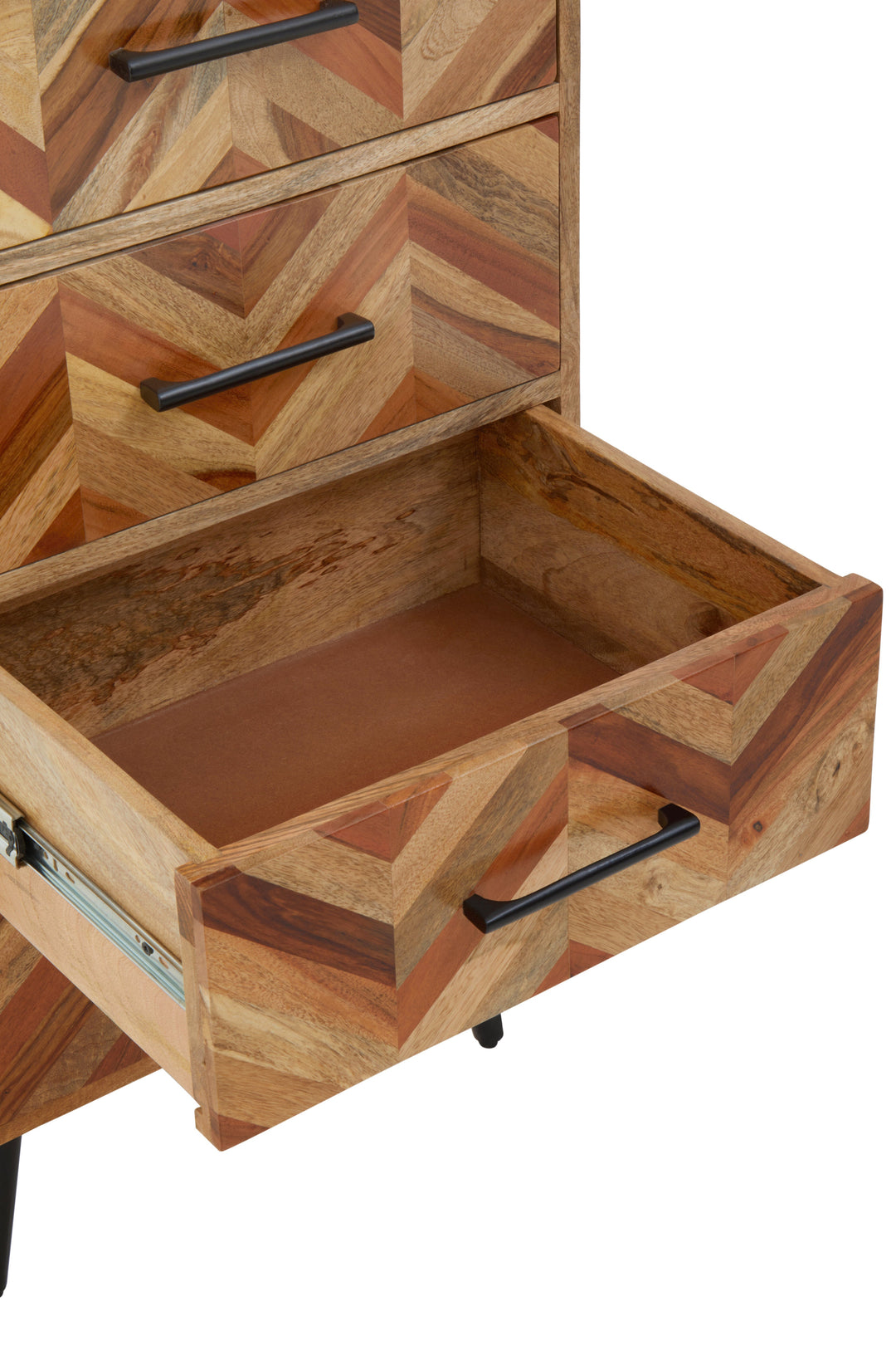 Boho Chest in Mango Wood with 5 Drawers