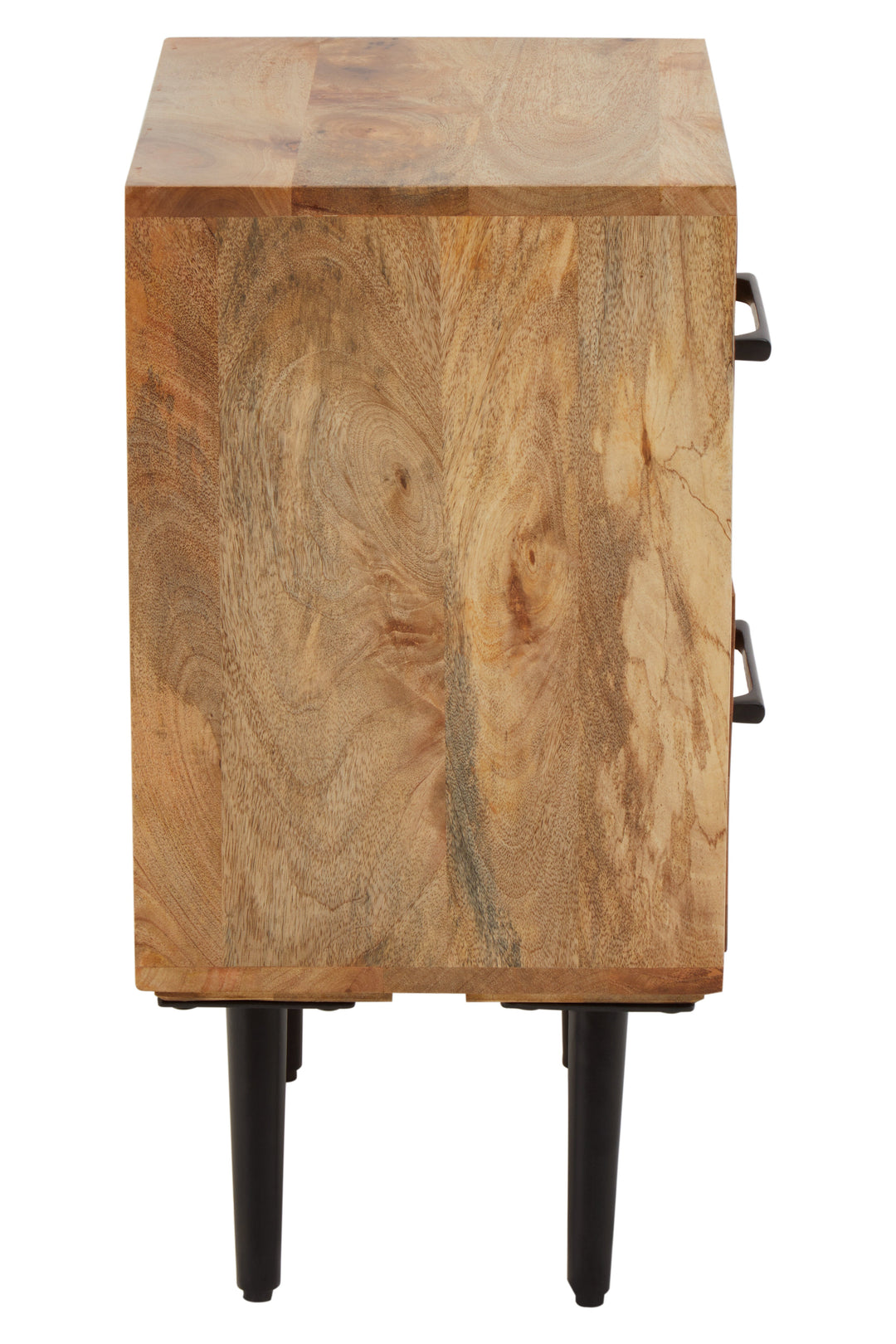 Boho Bedside Table in Mango Wood with 2 Drawers