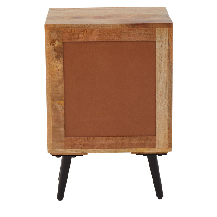Boho Bedside Table in Mango Wood with 2 Drawers