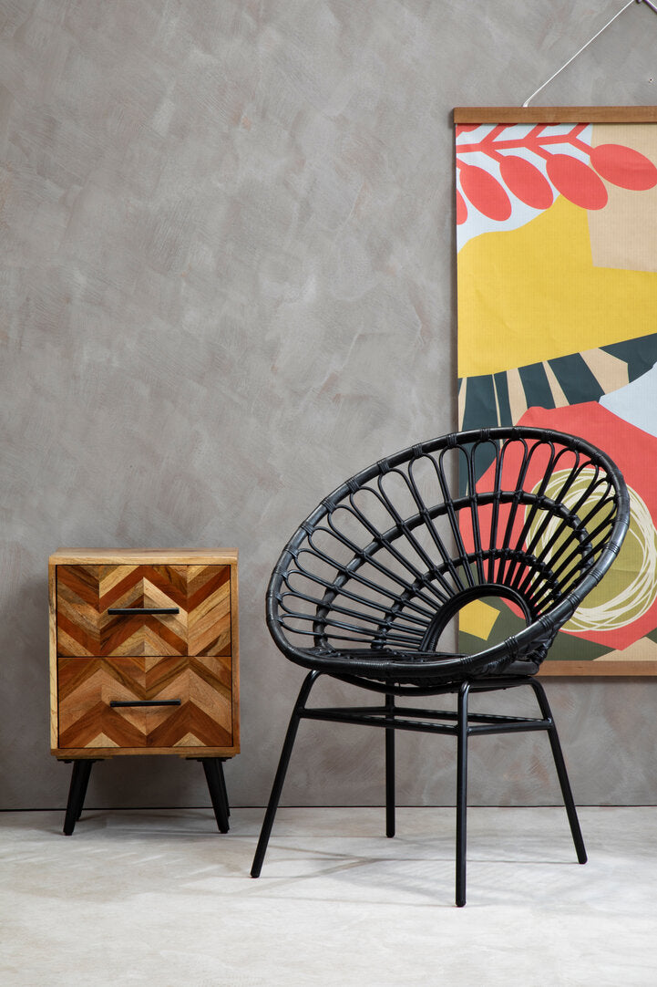 Atelier Bedside Table – Two Drawer, Mango Wood