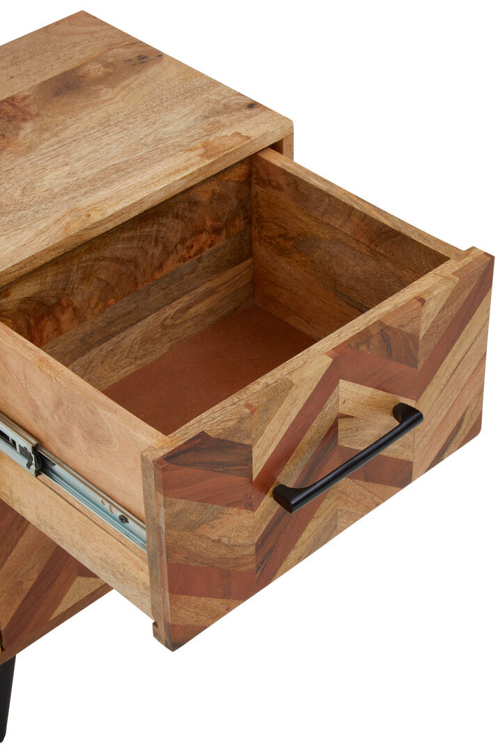 Atelier Bedside Table – Two Drawer, Mango Wood
