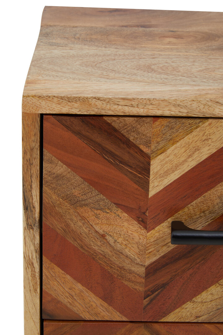 Atelier Bedside Table – Two Drawer, Mango Wood