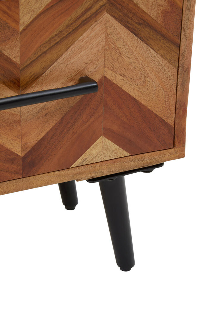 Atelier Bedside Table – Two Drawer, Mango Wood