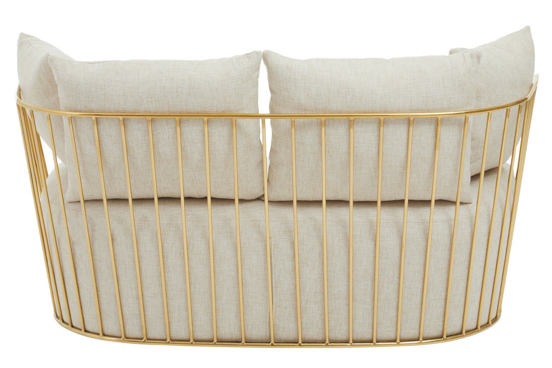 Azalea Two-Seater Natural Fabric Sofa