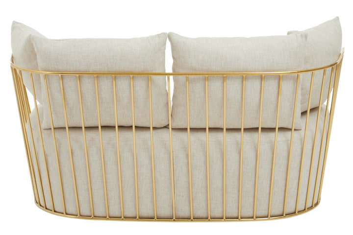 Azalea Two-Seater Natural Fabric Sofa