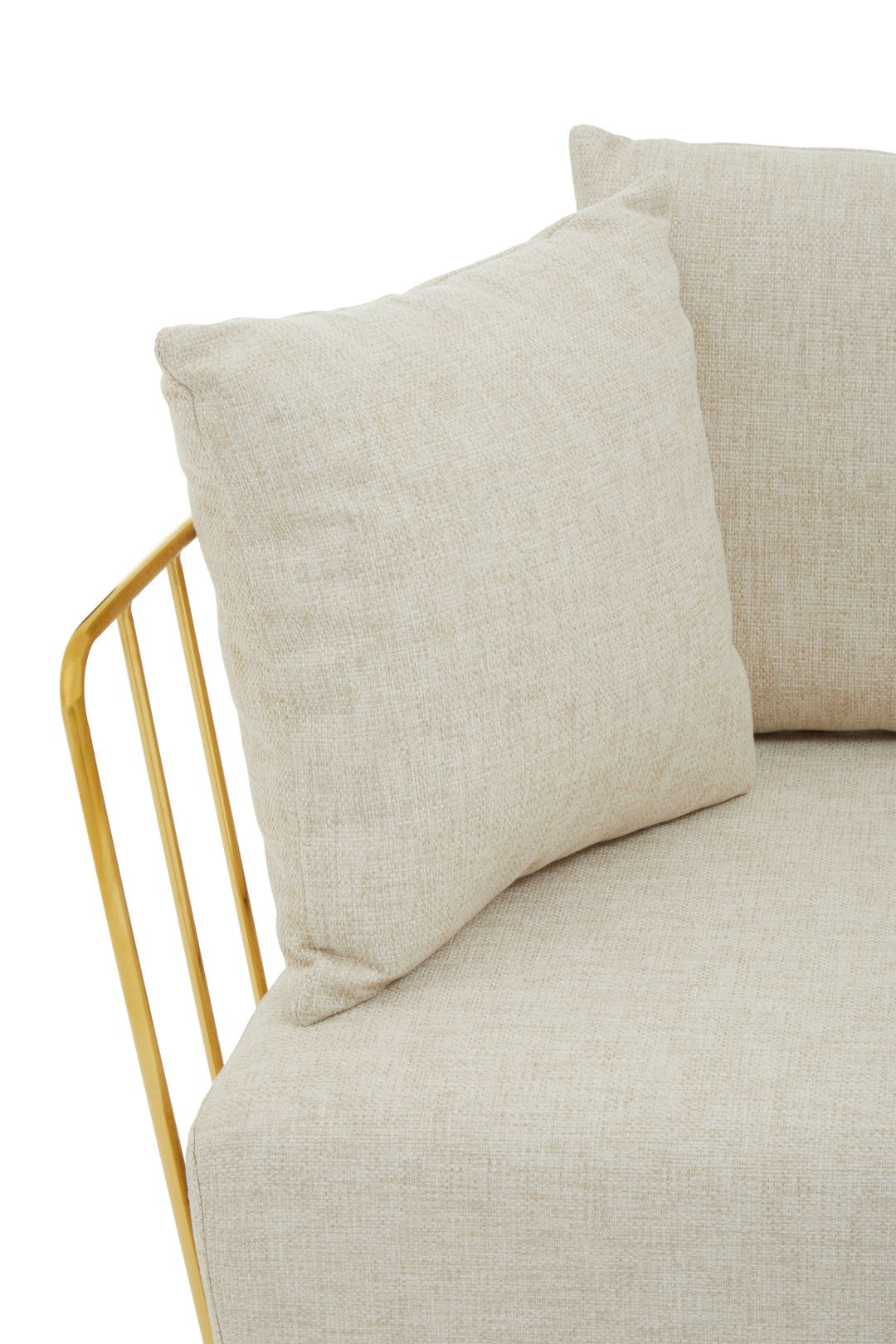 Azalea Two-Seater Natural Fabric Sofa