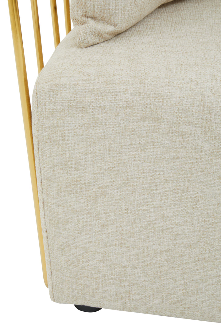 Azalea Two-Seater Natural Fabric Sofa