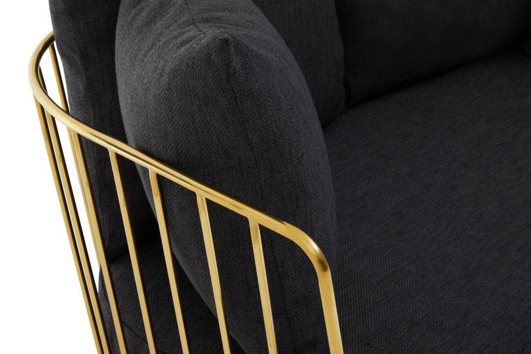 Isola Fabric Sofa – Black (2 Seat)