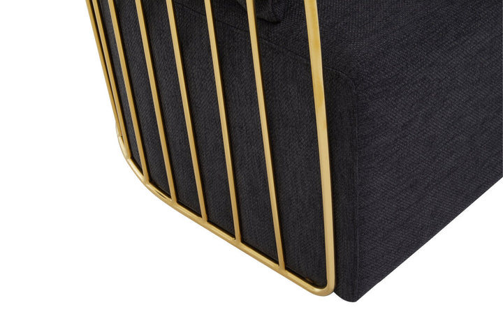 Isola Fabric Sofa – Black (2 Seat)