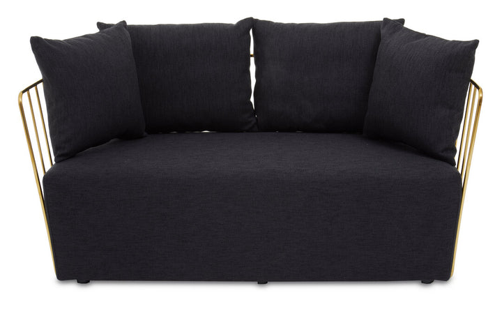 Isola Fabric Sofa – Black (2 Seat)