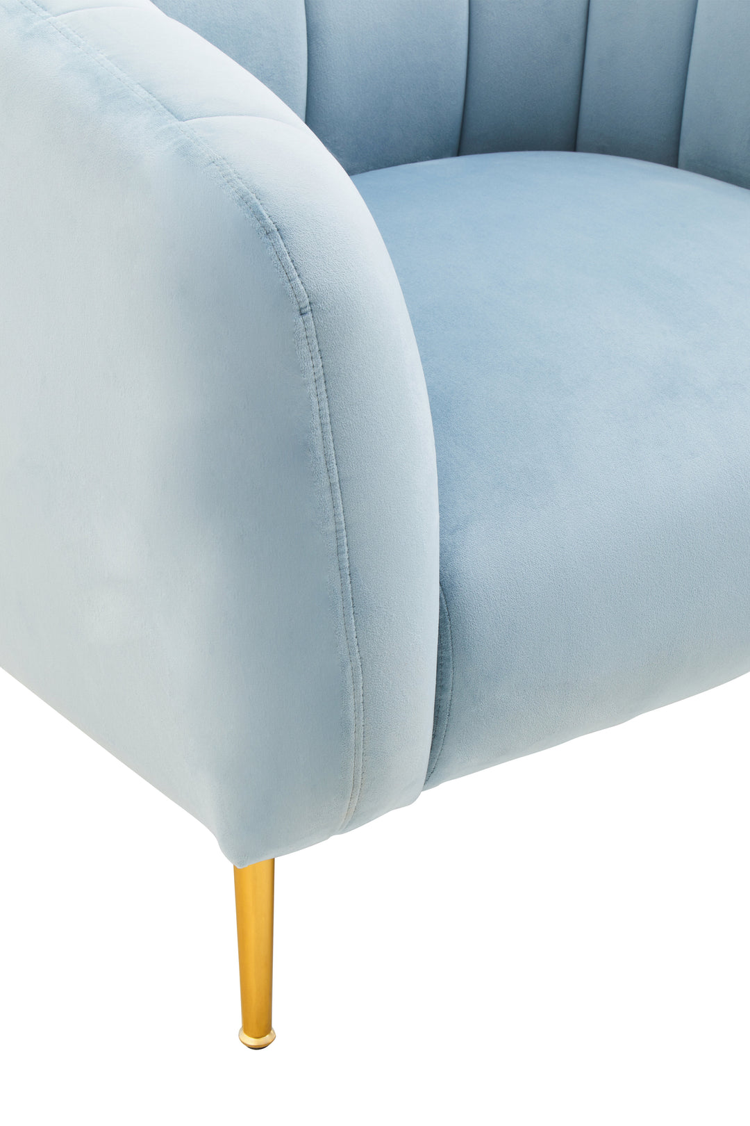 Yasmeen Blue Velvet Armchair