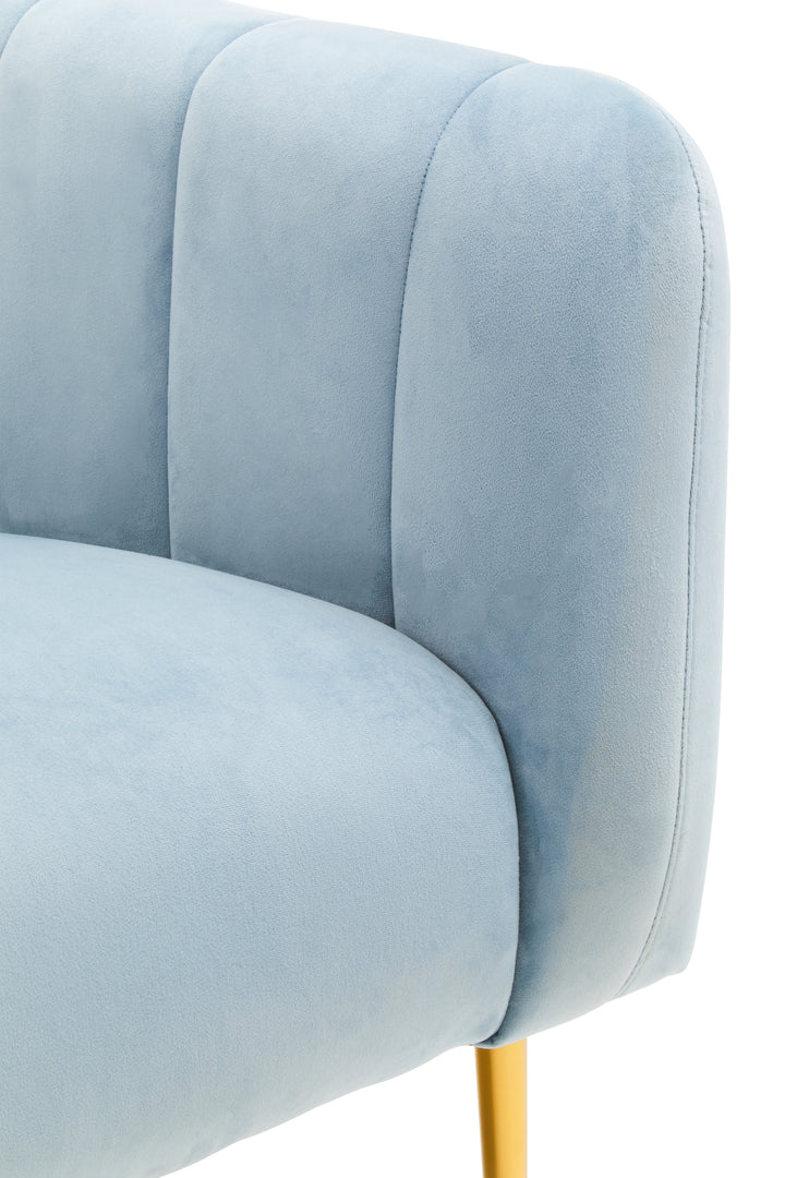 Yasmeen Blue Velvet Armchair